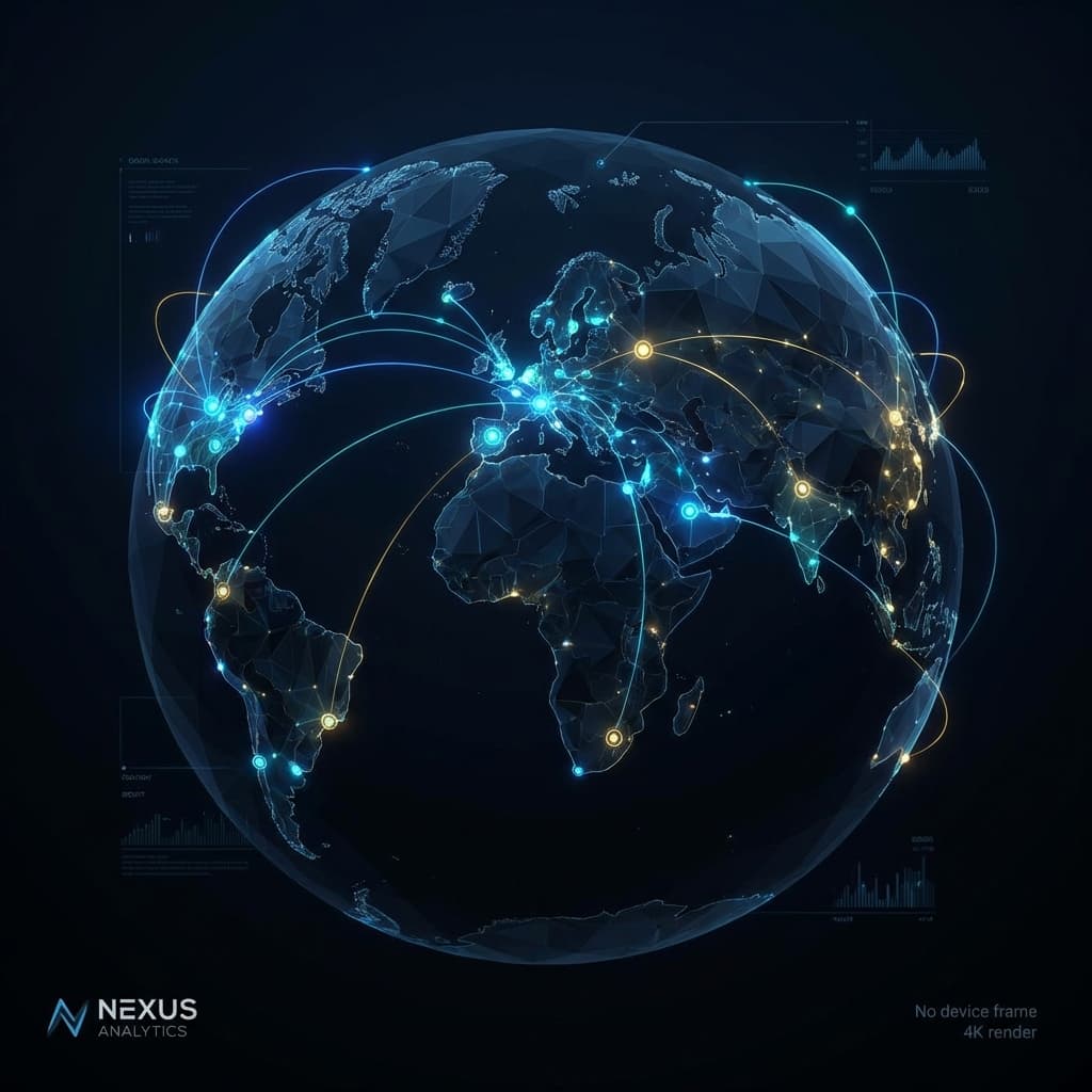 Global map showing sales distribution